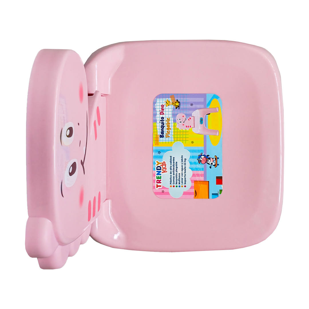 BANQUITO PLEGABLE DINO - Rosa