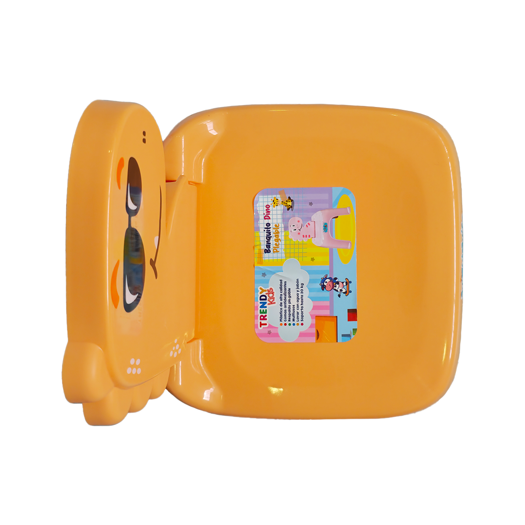 BANQUITO PLEGABLE DINO - Naranja